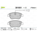 Brake Pad Set, disc brake VALEO 301051