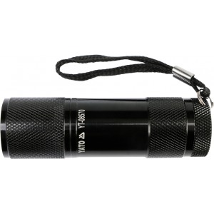 YATO YT-08570 alumiininen LED-lamppu 9 LED, musta