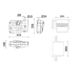 Nestesäiliö, jäähdytysneste MAHLE CRT 270 000S