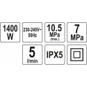 YT-85910 Survepesu 1400v 105bar YATO