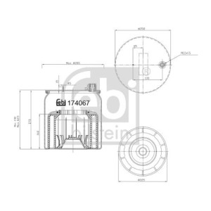 Кожух пневматической рессоры FEBI BILSTEIN 174067