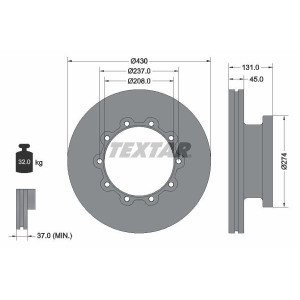 Brake Disc TEXTAR 93088300