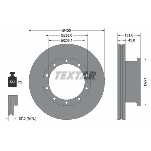 Brake Disc TEXTAR 93086800