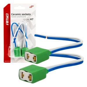 H7 pirni pesa juhtmetega,keraamiline 15cm 2tk