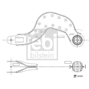 Control/Trailing Arm, wheel suspension FEBI BILSTEIN 185909
