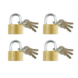 77603 SET OF 4 BRASS PADLOCKS 4pcs VOREL