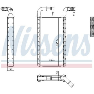 Heat Exchanger, interior heating NISSENS 707241