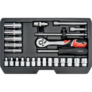 YT-14461 Socket tool set 1/4" 25pcs YATO
