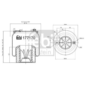 Bellow, air suspension FEBI BILSTEIN 177170