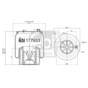Кожух пневматической рессоры FEBI BILSTEIN 177933
