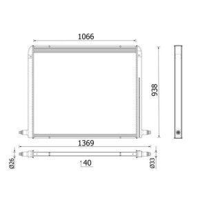 Radiaator,mootorijahutus MAHLE CR 2702 000P
