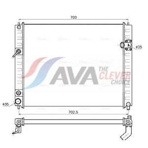 Радиатор, охлаждение двигателя AVA Clever Choice DN2482
