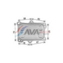 Oil Cooler, engine oil AVA Clever Choice AL3153