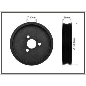 Belt Pulley, power steering pump CAFFARO 500346