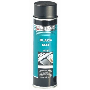 Acrylic Spray Black Matt 500ml MASTER TROTON