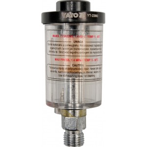 YATO YT-2380 Pneumatic Air Water Separator Filter 1/4&Prime;, 1.4 MPa