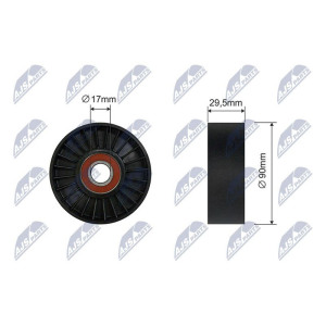 Tensioner Pulley, V-ribbed belt NTY RNK-CH-009A