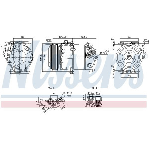 Compressor, air conditioning NISSENS 890897