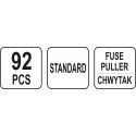 YT-83142 Car fuse set STANDARD 92pcs YATO