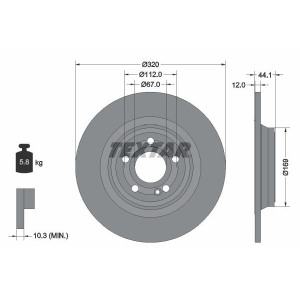 Jarrulevy TEXTAR 92324303