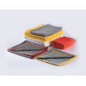 7649 Темно-серая салфетка с красным швом Brayt – общего применения, для полирования и очистки от остатков паст 40 х 60 см