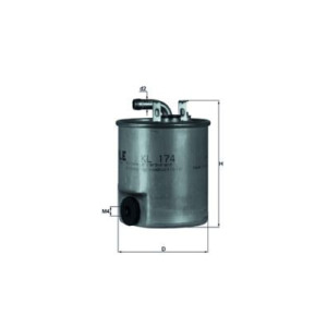 Polttoainesuodatin MAHLE KL 174