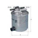 Polttoainesuodatin MAHLE KL 404/16