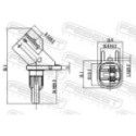 Sensor, wheel speed FEBEST 27606-003