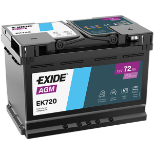 Стартерная аккумуляторная батарея EXIDE EK720