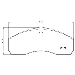Brake Pad Set, disc brake BREMBO P A6 022