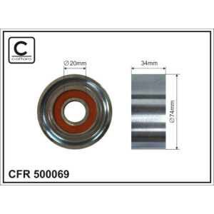Натяжной ролик, поликлиновой ремень CAFFARO 500069