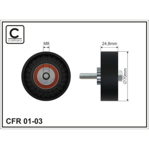 Deflection/Guide Pulley, V-ribbed belt CAFFARO 01-03