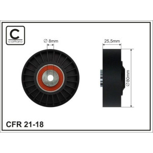 Deflection/Guide Pulley, V-ribbed belt CAFFARO 21-18