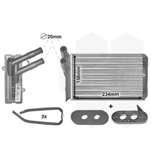 Heat Exchanger, interior heating VAN WEZEL 58006060