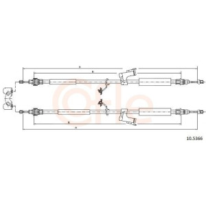 Cable Pull, parking brake COFLE 10.5366