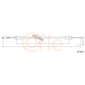 Cable Pull, parking brake COFLE 10.9590
