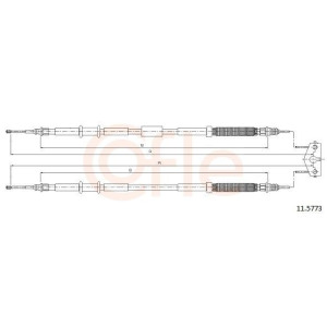 Cable Pull, parking brake COFLE 11.5773