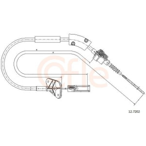 Cable Pull, clutch control COFLE 12.7202