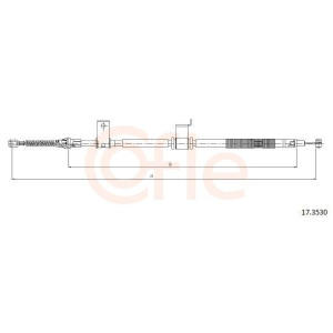 Тросик, cтояночный тормоз COFLE 17.3530