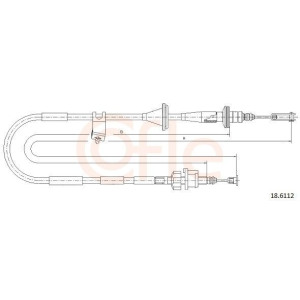 Cable Pull, clutch control COFLE 18.6112