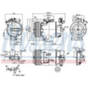 Kompressori, ilmastointilaite NISSENS 89346