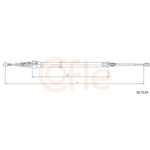 Cable Pull, parking brake COFLE 10.7139
