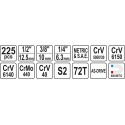 YT-38941 Tööriistade kt. 1/2 225 osa XXL YATO