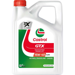 Castrol GTX 15W-40 A3/B3 15F628 Moottoriöljy 4L