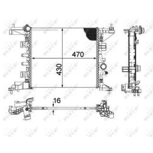 Radiaator,mootorijahutus NRF 58477