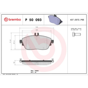 Jarrupala, levyjarru BREMBO P 50 093X
