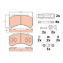 Brake Pad Set, disc brake TRW GDB5110