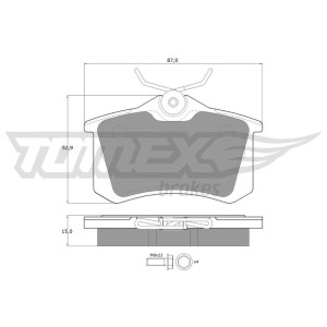 Комплект тормозных колодок, дисковый тормоз TOMEX Brakes TX 10-78