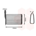 Heat Exchanger, interior heating VAN WEZEL 43006087