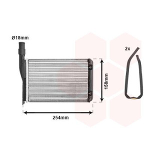 Heat Exchanger, interior heating VAN WEZEL 43006087